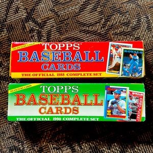 Mint Condition Topps Baseball Cards! Full sets from 1988 and 1990